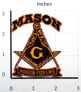mason for life masonic patch badge crest new time left
