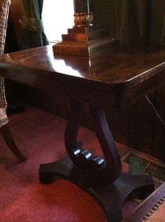 antique lamp table with harp base mahogany time left $