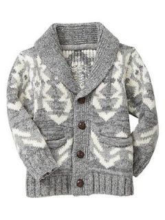 Baby Gap NWT Desrt Plains Shawl Collar Toggle Cardigan Sweater 12 18 