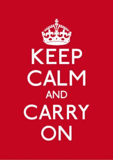 Red Keep Calm And Carry On A1 A2 A3 A4 KC055 Other Styles Available