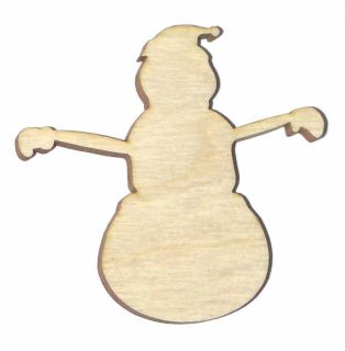 Mittons Snowman Unfinished Flat Wood Shapes Cut Outs Crafts S8046 