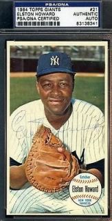 elston howard psa dna signed 1964 topps giants expedited shipping