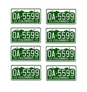 25 scale model Vanishing Point Colorado car license tag plates