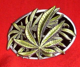 pot leaf marijuana belt buckle pc buckles time left $