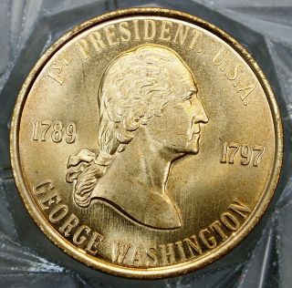 GEORGE WASHINGTON 1st PRESIDENT OF THE U.S.A. BRASS COLLECTOR TOKEN 