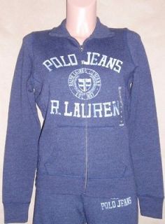 polo ralph lauren navy sweat jogging suit size s