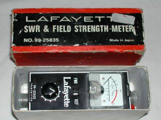 Vintage Lafayette No. 99 25835 SWR Meter & Field Strength Meter w 