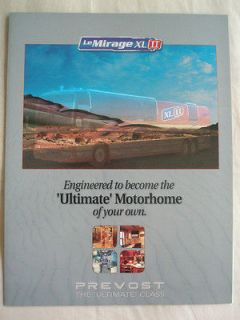 prevost le mirage xl ii motorhome brochure 2000 from united