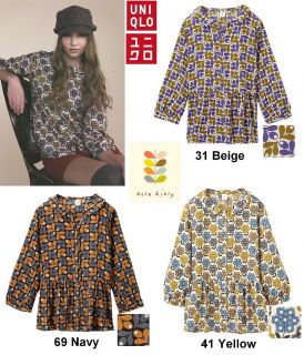 uniqlo orla kiely graphic 3 4 sleeve blouse from japan