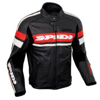 spidi scarface leather jacket black red size 50
