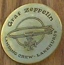 brass graf zeppelin landing crew lakehurst badge pin 