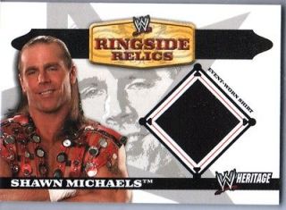 WWE Shawn Michaels 2006 Topps Heritage Event Worn T Shirt Ringside 
