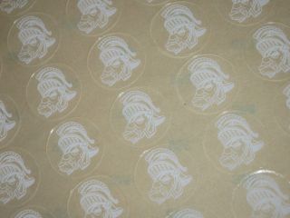MICHIGAN STATE SPARTY Football Helmet Award Decals Full Size Sheet 