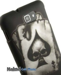 BLACK POCKET ACE SPADE SKULL CASE COVER FOR SAMSUNG GALAXY NOTE PHONE