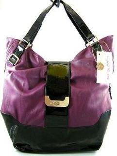 new nwt big buddha darin purple black hobo bag