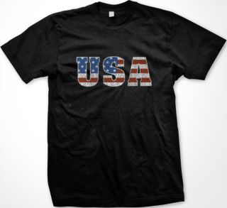 USA Mens T Shirt American Flag Stars And Stripes Red White Blue Pride 
