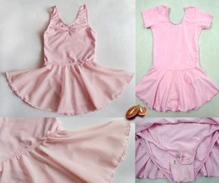 Baby Girls Gymnastics Dance Dress 4 12Y Ballet Tutu Leotard Pink Skirt