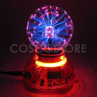   Sound Activated Plasma Ball Sphere Night Light Lamp Lighting RED NEW