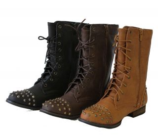 Libby 2 women Low Heel ankle combat spike Boots with British Style