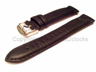 Black Leather Timberland Watch Band For Timberland Models 80009G 