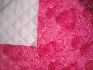 pink tonal double faced prequilted fabric 4 1 2 yds