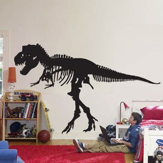 Wall Decal Sticker Removable T REX dinosaur 46 tall 76wide in white 