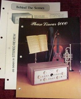 phase linear pl 4000 preamplifier sale brochures 10 pages time