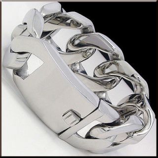 COOL HEAVY 225g CURB CHAIN Stainless Steel Bracelet 8.2 30mm