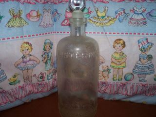 Vintage 5 1/2 Listerine Lambert Pharmacal Company Bottle w/Cork