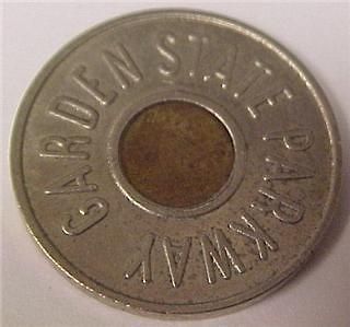 TRANSIT TOKEN GARDEN STATE PARKWAY CAR FARE ONLY ON G.S.P. 5241C