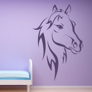 Horse Head Outline Farmyard Animals Wall Sticker Wall Art Decal 