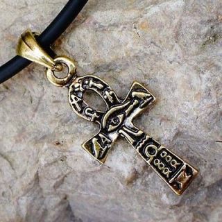   Ra Eye/Ankh Egyptian cross of life Pagan/Paganism Pendant Brass/Pewter