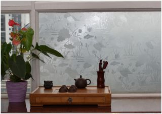   Privacy Adhesive Glass Window Frosted Film 90cm x 60cm(35x2) GW049