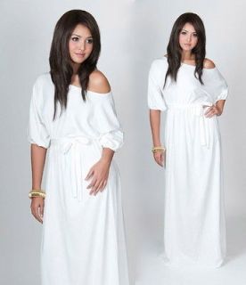 NEW Womens Off White Sexy One Shoulder Evening Plus Size Party Maxi 