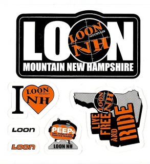 loon mountain nh ski snowboard stickers decal s time