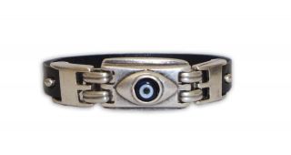 leather man bracelets with evil eye more options size one