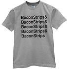 NEW BACON STRIPS epic tee Food meal Funny time T shirt GREY