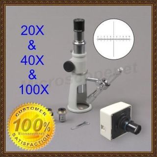 20X 40X 100X Shop Measuring Microscope with 1.3MP USB Camera