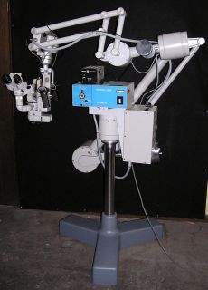 ZEISS MODEL MD SURGICAL MICROSCOPE WITH CONTRAVES NEURO FLOORSTAND REC 