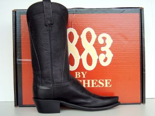 lucchese 1883 womens black burnished ranch hand boots