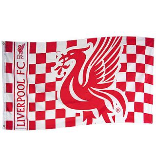 Liverpool FC Official Product Polyester Flag LFC Crest CHEQ New Season 