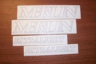Merlin extralight Titanium Bike Decal White letters black outline Buy 