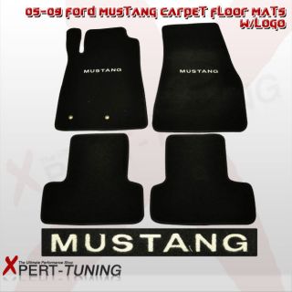   09 FORD MUSTANG CARPET FLOOR MATS FRONT AND REAR 4PCS W/LOGO BRAND NEW