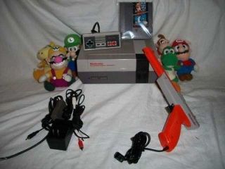   OFFICIAL NES POWER PLUG, gun, controller, mario/duck, and hookups