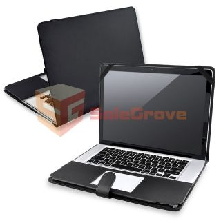 Black PU Leather Skin Case Cover Pouch For Apple Macbook Pro 13