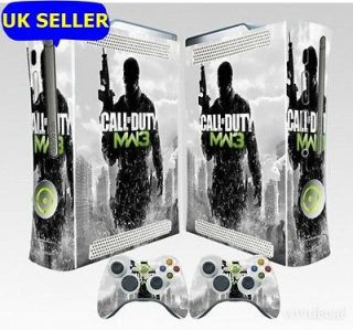 XBOX 360 CONSOLE NEW VINYL STICKERS 3 Design Available + 2x Controller 