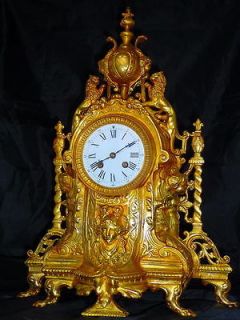 unique french bronze boudoir mantel clock louis xvi c 1880