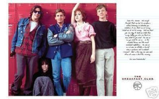 BREAKFAST CLUB The Lockers Classic 1980s Movie Poster   PRINT IMAGE 