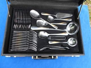 Vintage Solingen Germany Flatware Set for 12;. 72 pieces in carrying 