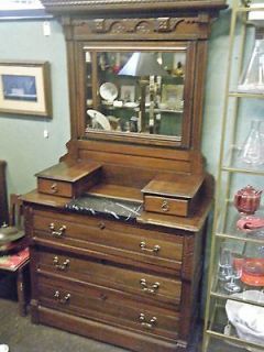 Newly listed ANTIQUE WALNUT VICTORIAN EASTLAKE DRESSER WITH CARVED 